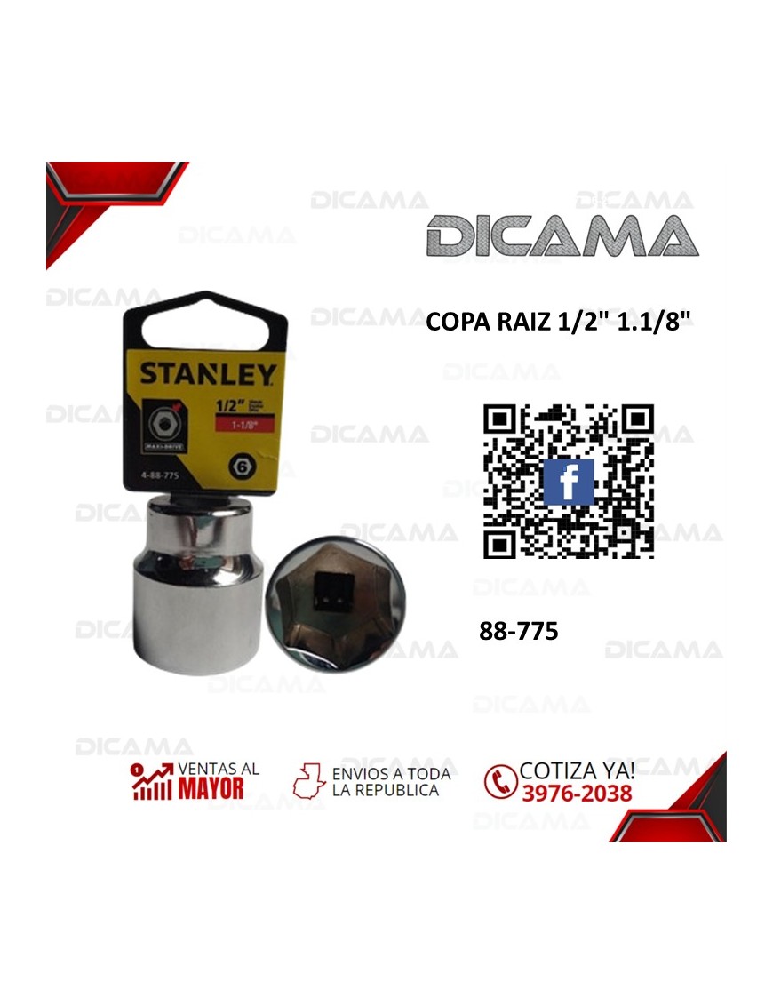 COPA RAIZ 1/2" 1.1/8"