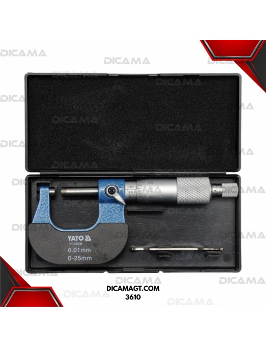 MICROMETRO MECANICO 0-25MM YATO YT-72300