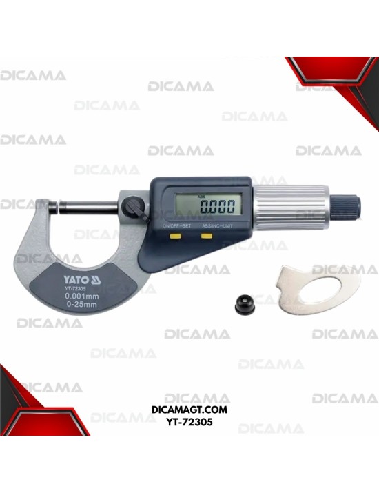 MICROMETRO DIGITAL 0-25MM YATO YT-72305