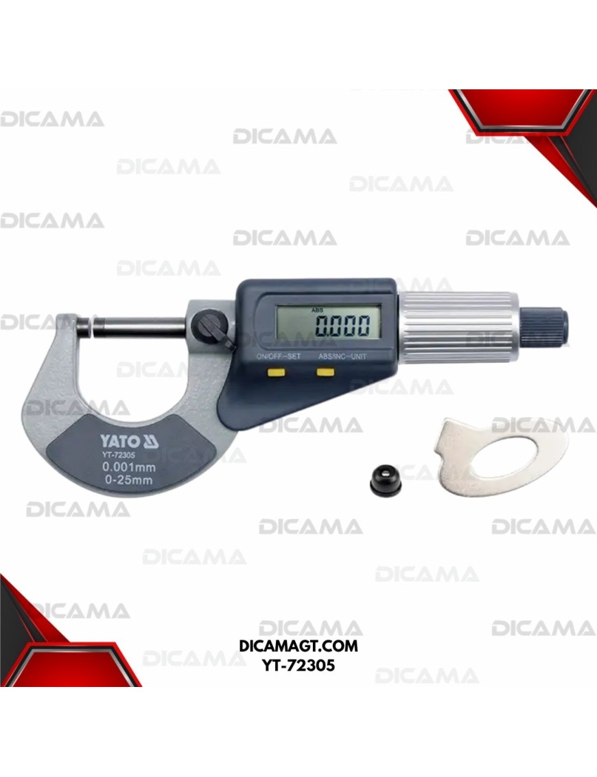 MICROMETRO DIGITAL 0-25MM YATO YT-72305