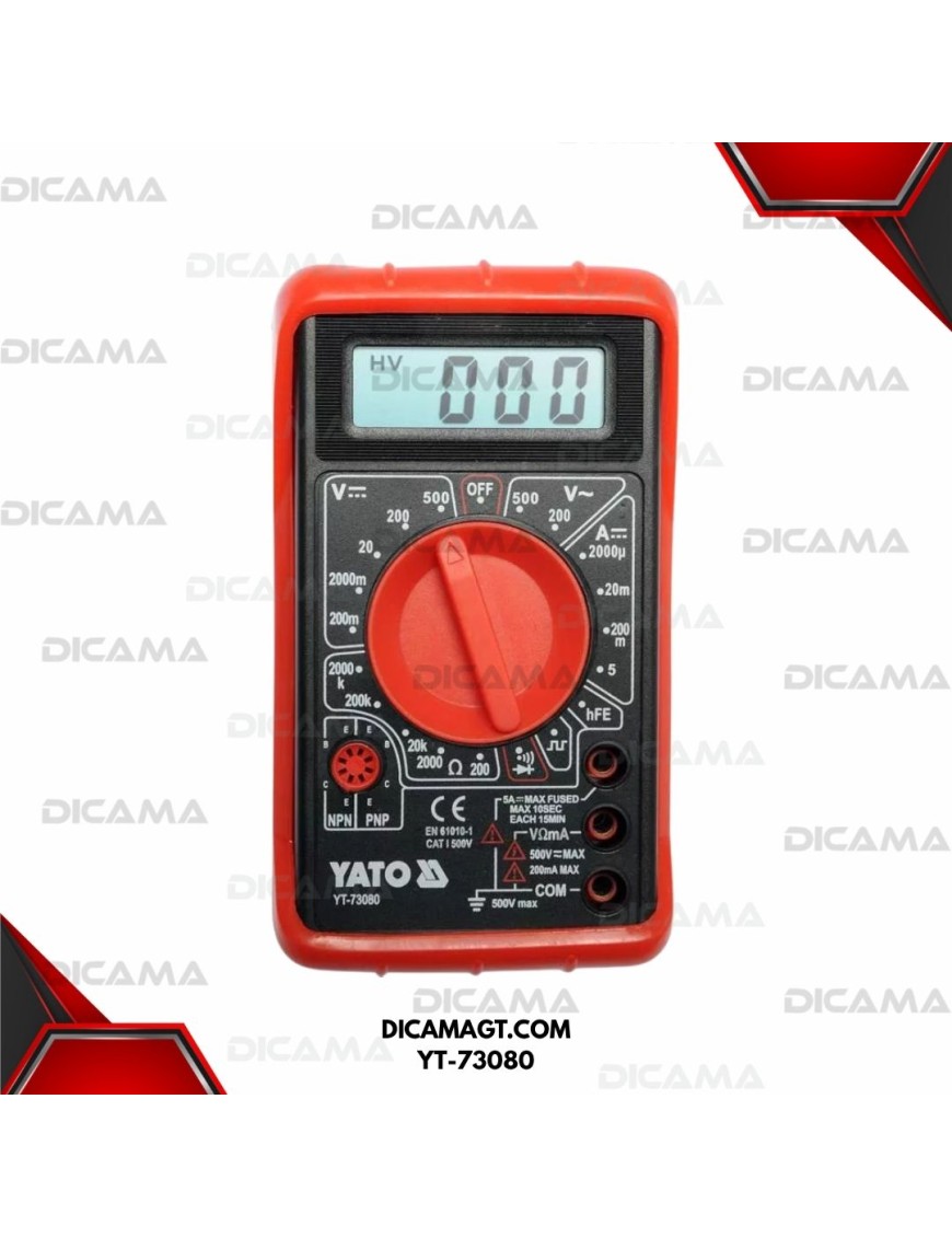 MULTIMETRO DIGITAL PROFESIONAL YATO YT-73080