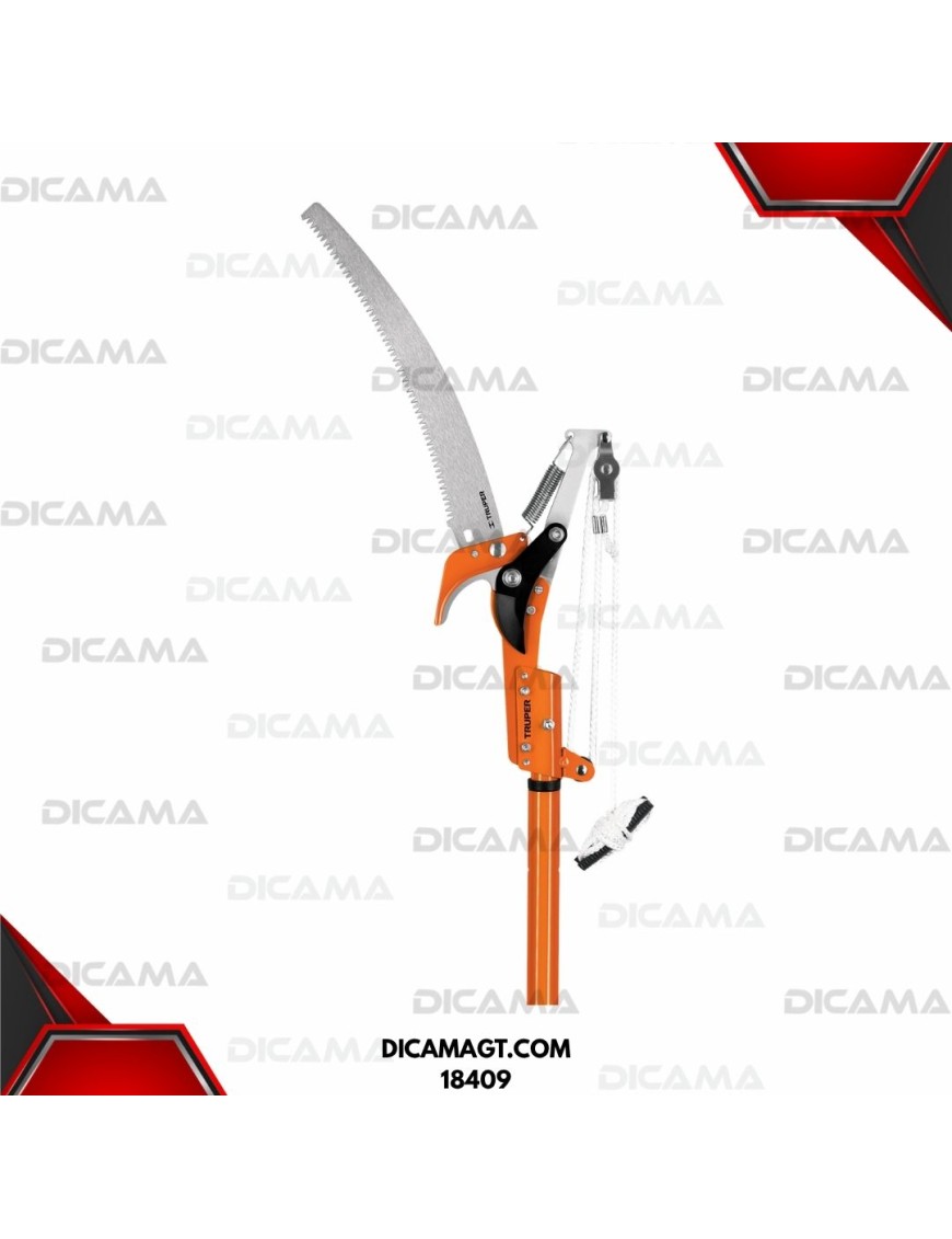 CORTADOR DE RAMAS ALTAS MANGO TELESCÓPICO 2.4 M ALUMINIO TRUPER 18409