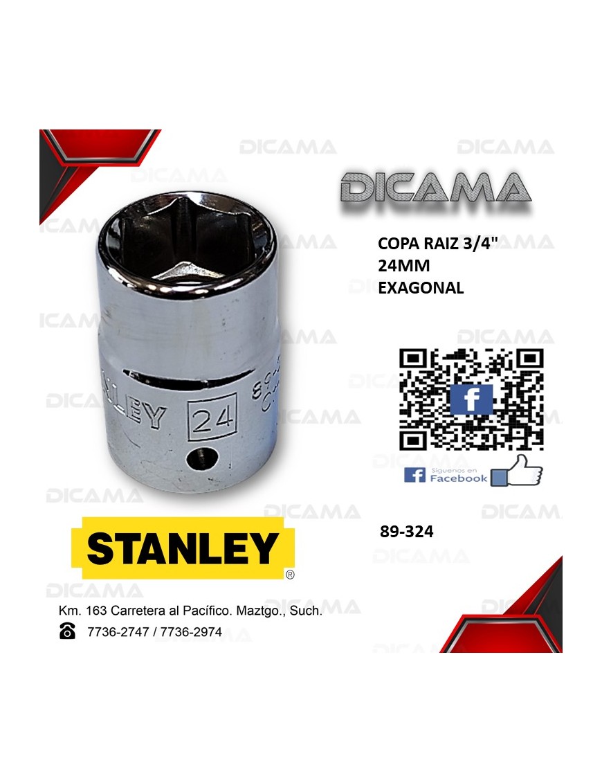 COPA RAIZ 3/4" 24MM