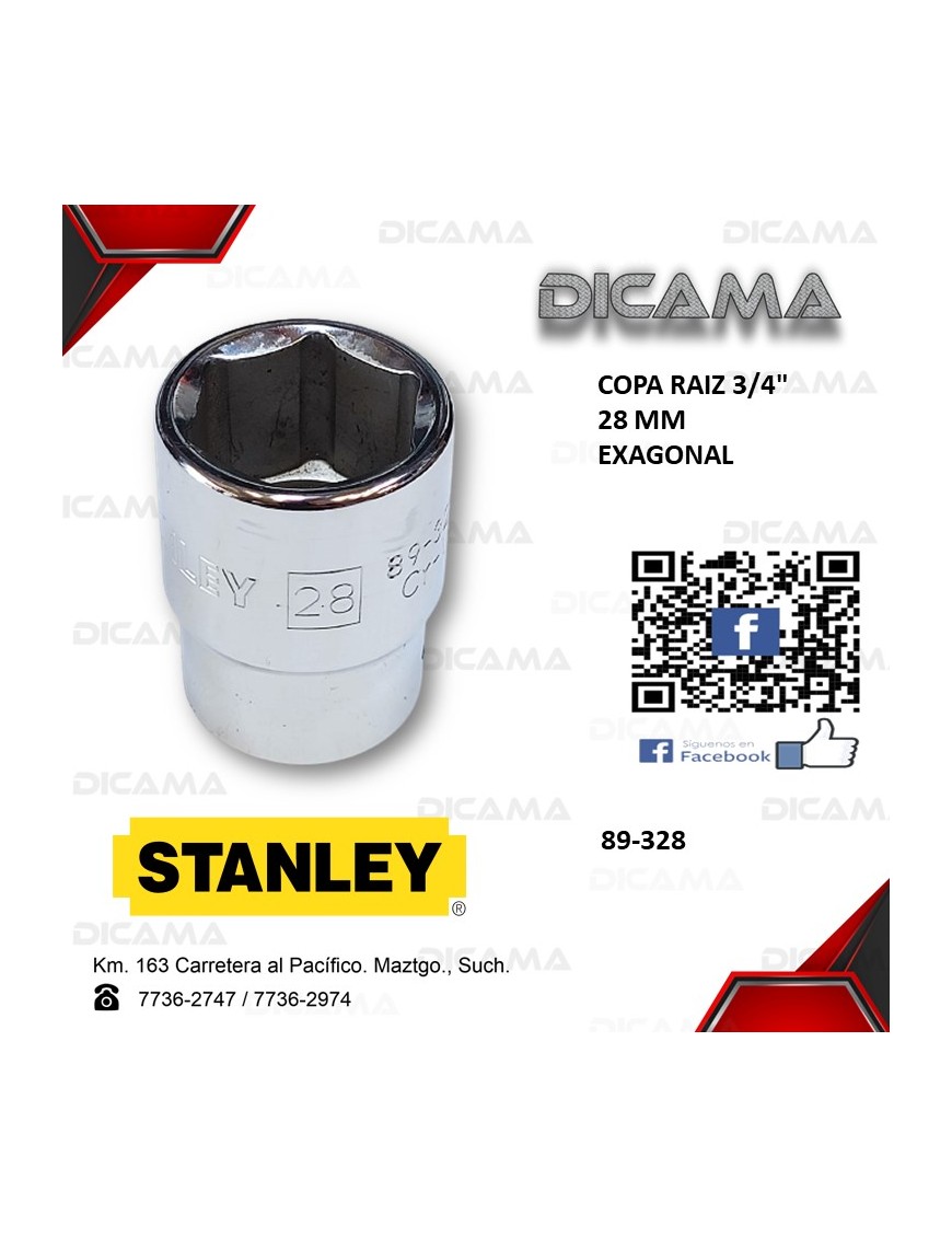 COPA RAIZ 3/4" 28MM