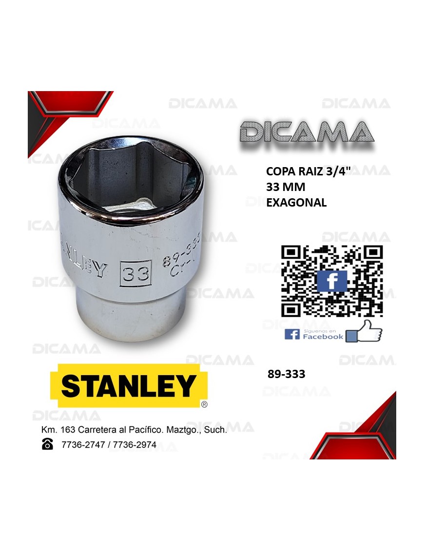 COPA RAIZ 3/4" 33MM
