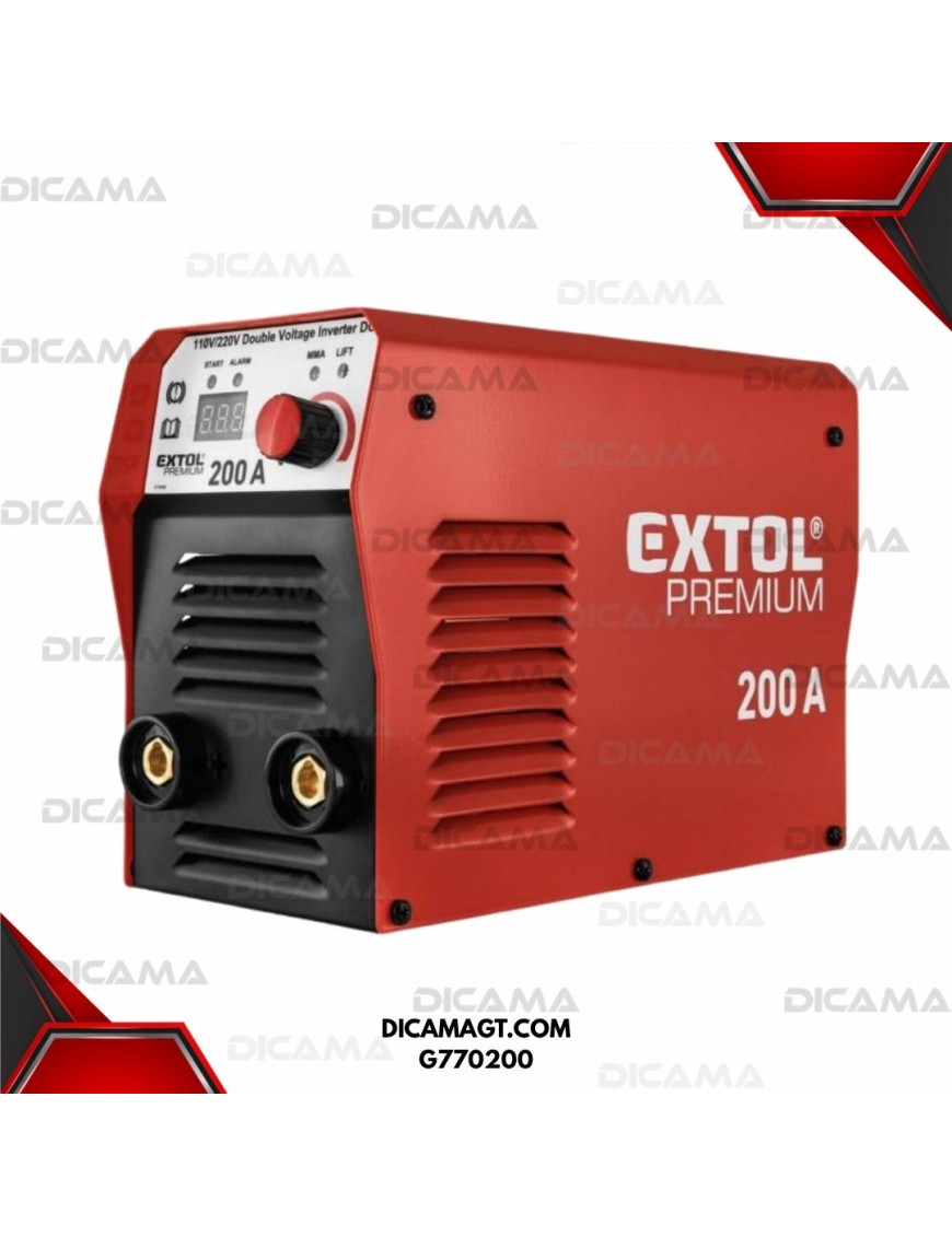 SOLDADORA 200 AMPERIOS INVERTER MMA INVERTER 60HZ EP EXTOL G770200