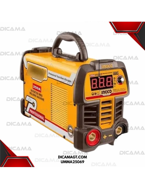 SOLDADORA 250 AMPERIOS INVERTERMMA/TIG VRD CON CARCASA PROFESIONAL INGCO UMMA25069