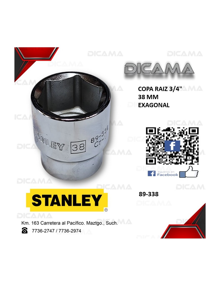 COPA RAIZ 3/4" 38MM