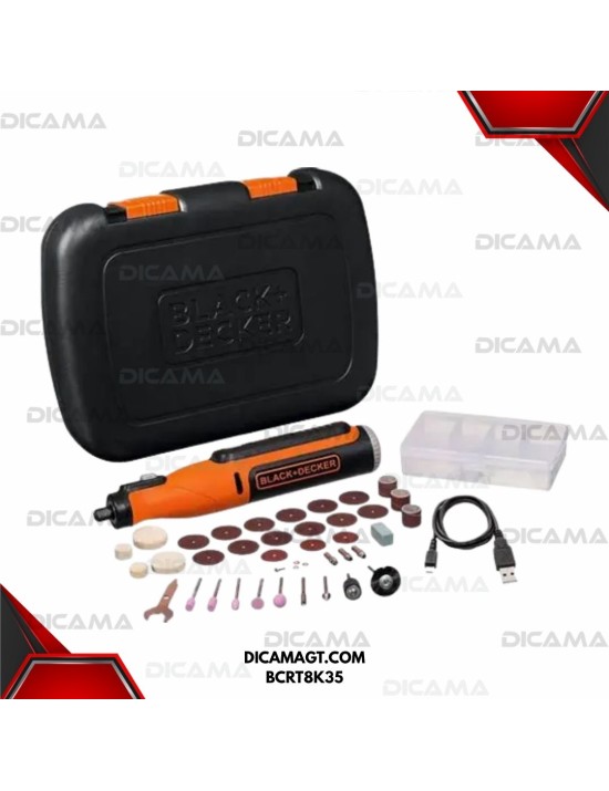 MOTOTOOL 36 PZAS INALAMBRICO 8 VOLTIOS BLACK+DECKER BCRT8K35
