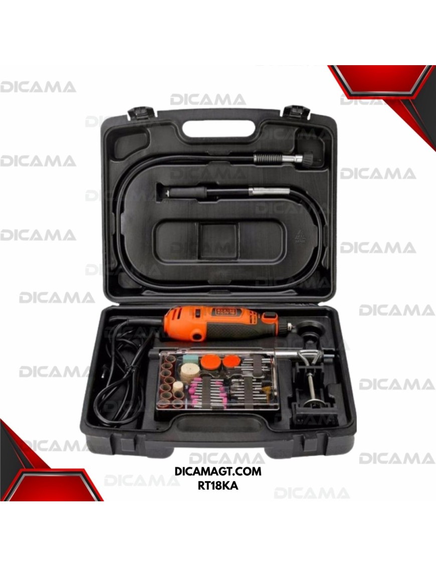 MOTOTOOL 180 WATTS RECTIFICADOR DE MATRICES BLACK+DECKER RT18KA