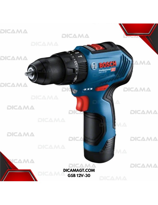 BARRENO INALAMBRICO+ LINTERNA GLI 12V-330 420-1,600RPM BOSCH GSB 12V-30 /COMBO