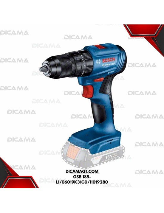 BARRENO 1/2 CON PERCUSION INALAMBRICO 18 V 2.00AH BOSCH GSB 185-LI/06019K31G0/H019280