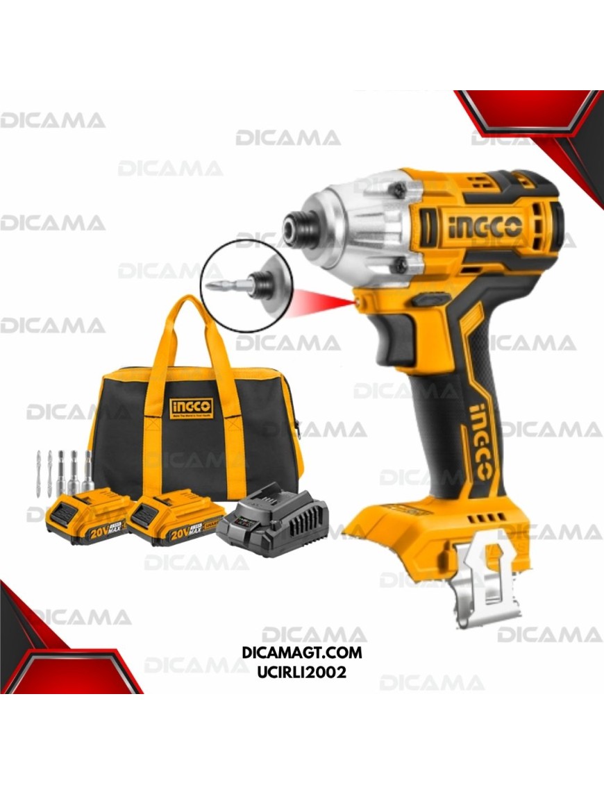 ATORNILLADOR INALAMBRICO 20V/45NM CON BATERIA EXTRA INGCO UCIRLI2002