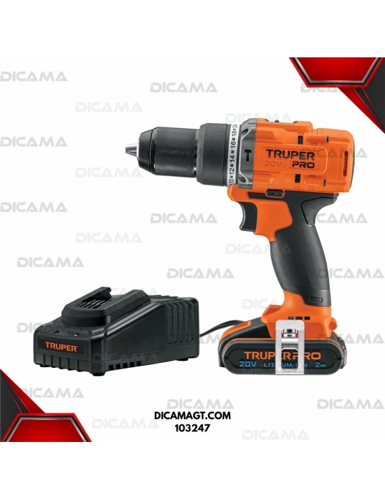 DESTORNILLADOR/ROTOMARTILLO INALAMBRICO 1/2 20V. TRUPER 103247