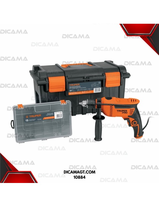 BARRENO 1/2 650 WATTS  CAJA PARA HERRAMIENTA Y ORGANIZADOR TRUPER 10884