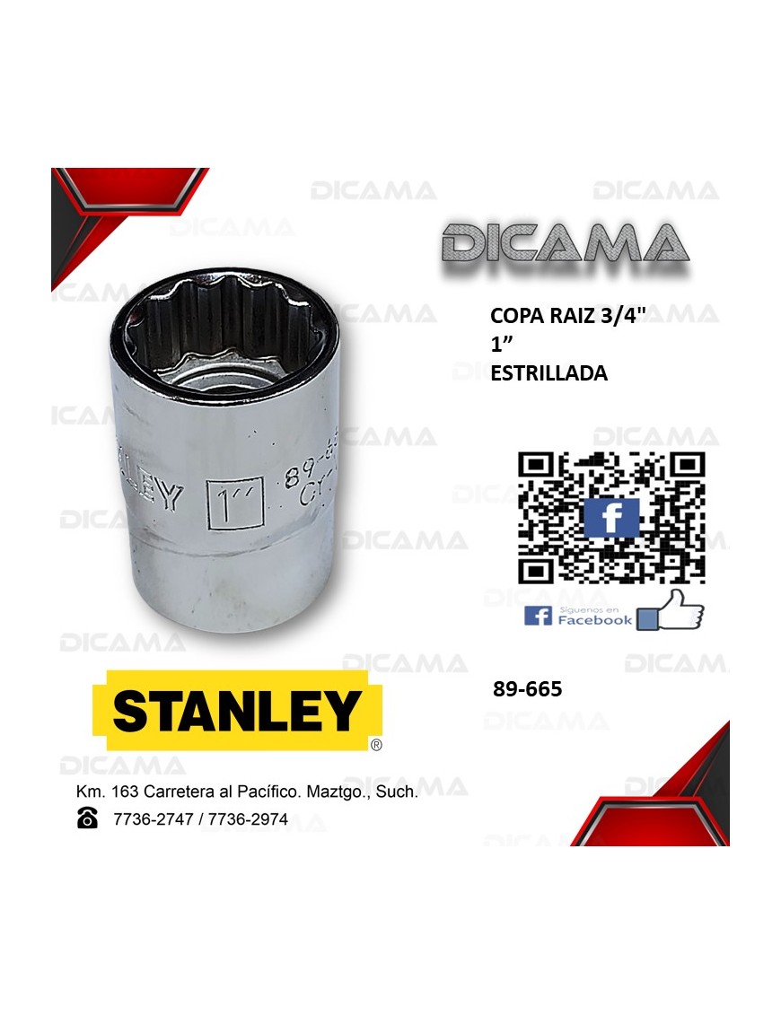 COPA RAIZ 3/4" 1"