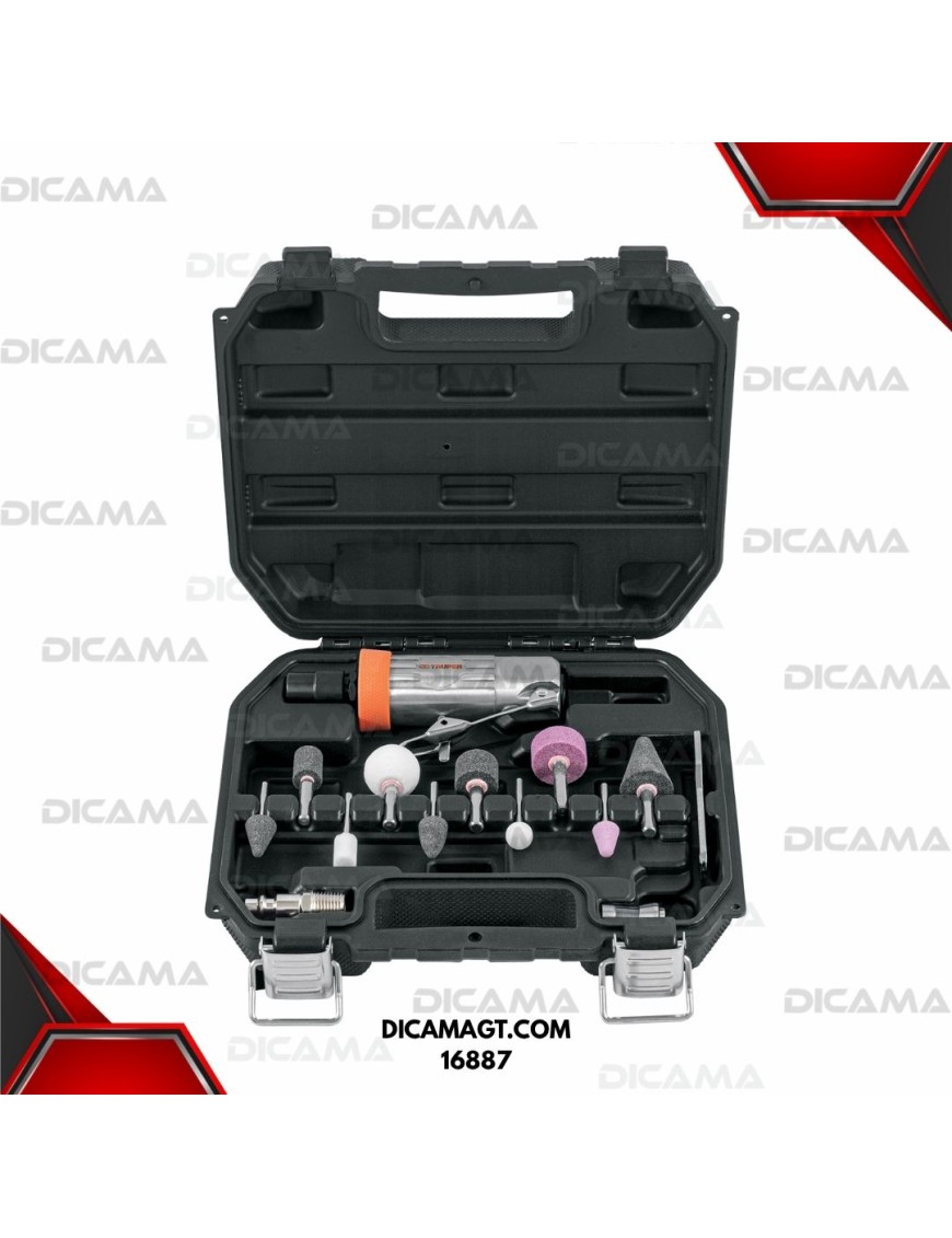 MINIESMERILADORA NEUMATICA 1/4 KIT TRUPER 16887