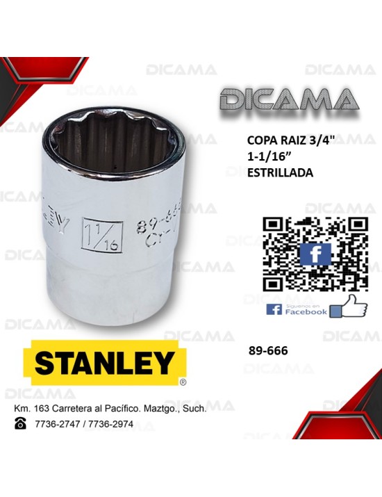 COPA RAIZ 3/4" 1.1/16"