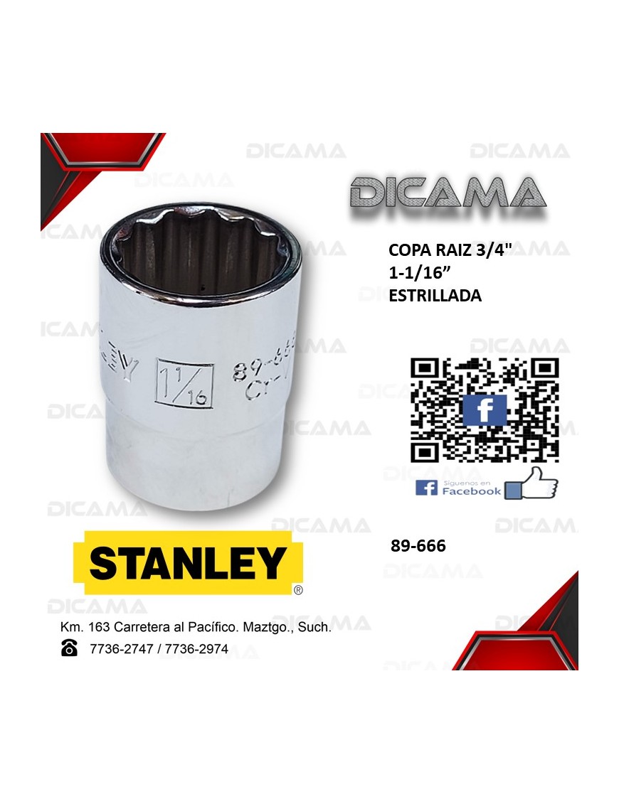 COPA RAIZ 3/4" 1.1/16"