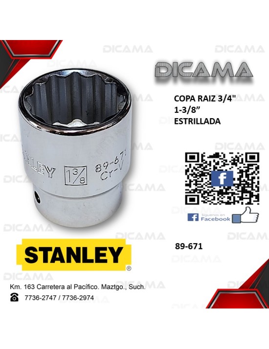COPA RAIZ 3/4" 1.3/8"