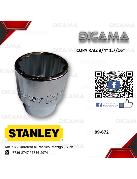 COPA RAIZ 3/4" 1.7/16"