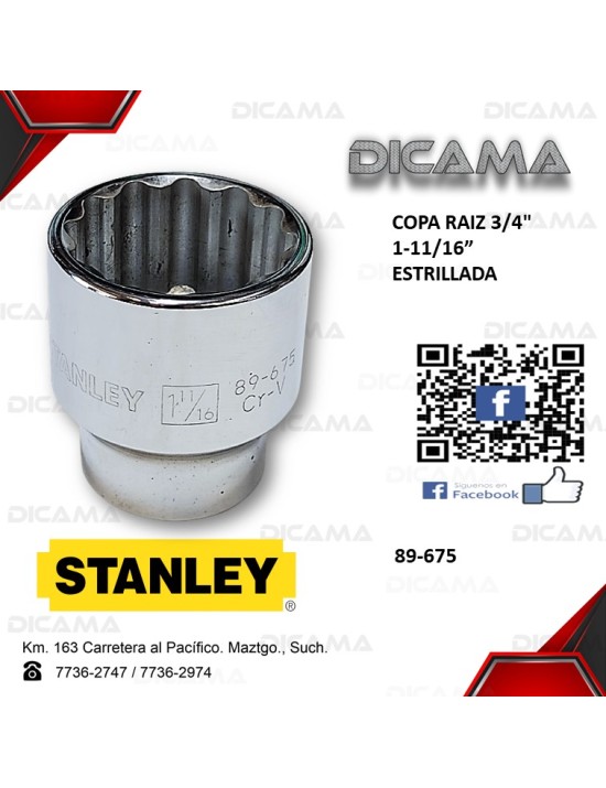 COPA RAIZ 3/4" 1.11/16"