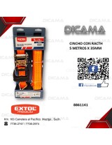CINCHO PARA CARGA 1 PZAS CON RACHT 5 METROS X 35MM EXTOL 8861141