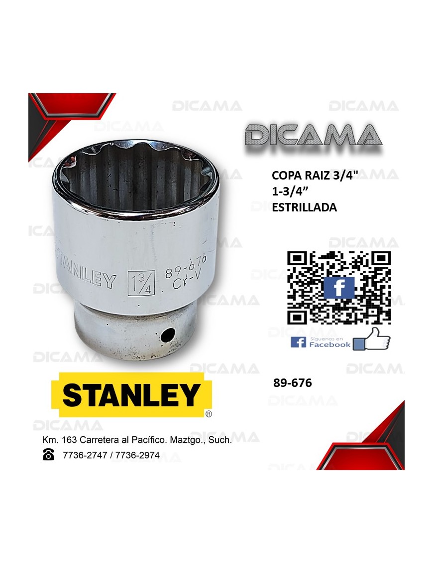COPA RAIZ 3/4" 1.3/4"