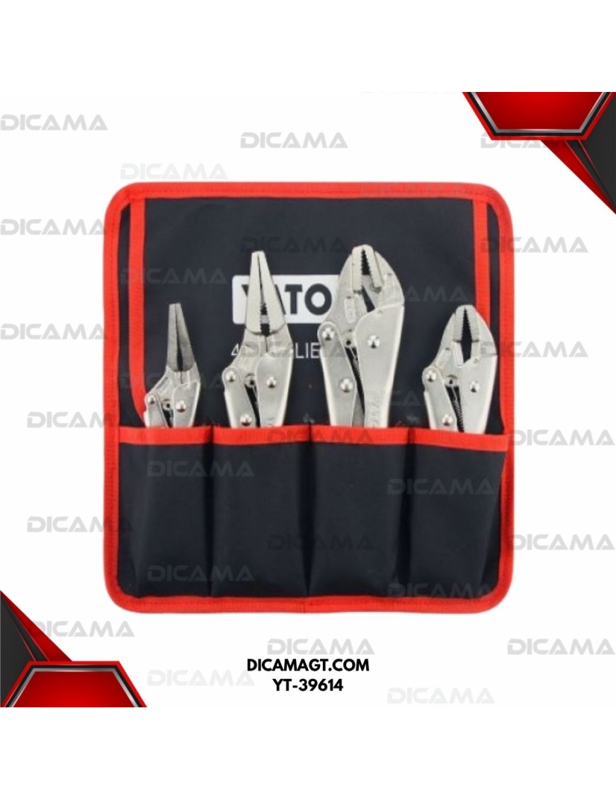 JUEGO DE VISE DE PRESION LARGOS Y CORTOS 4PCS YATO YT-39614