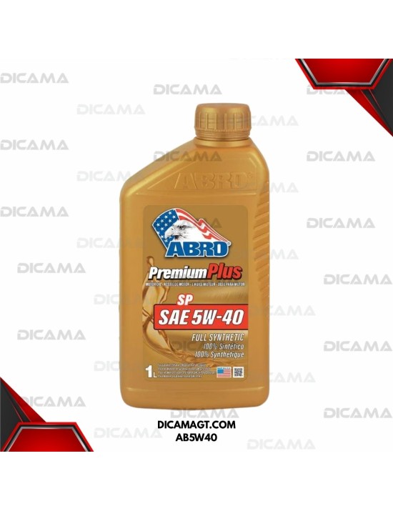 ACEITE LITRO 5W40  FULL SINTETICO PREMIUN SN PLUS ABRO AB5W40