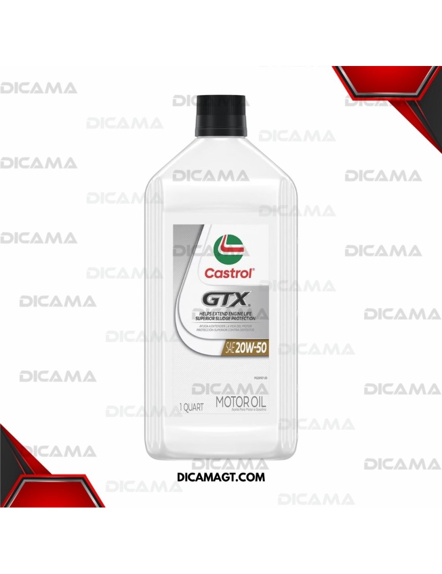 ACEITE LITRO 20W50 GTX ANTI DEPOSITOS API-SN CASTROL