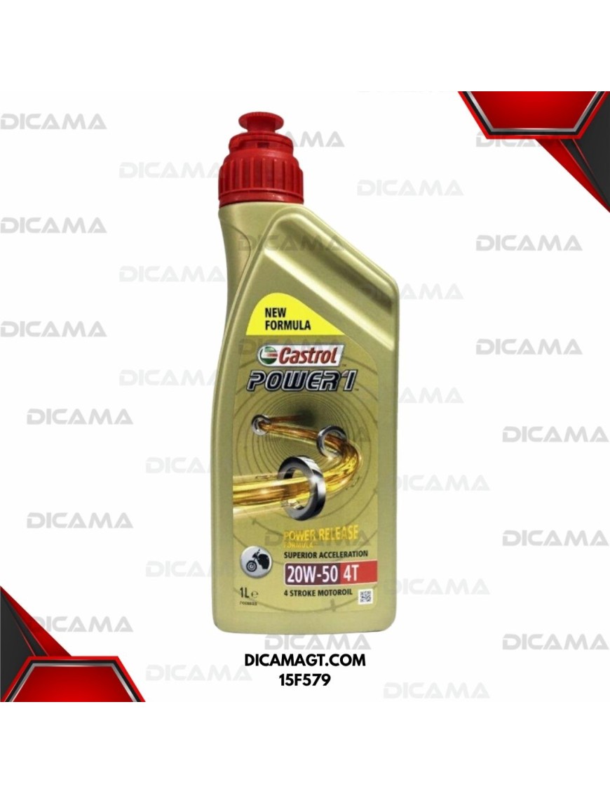 ACEITE LITRO 20W50 POWER 1 4T CASTROL 15F579