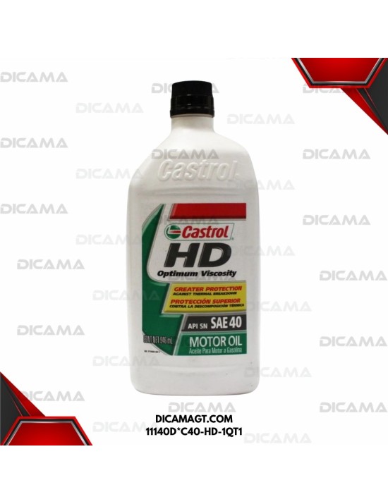 ACEITE LITRO 40 HD API SL CASTROL 11140D*C40-HD-1QT1