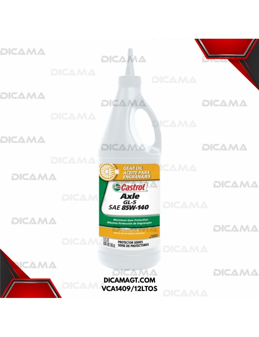 ACEITE LITRO 85W140 AXLE GL-5 CASTROL VCA1409/12LTOS