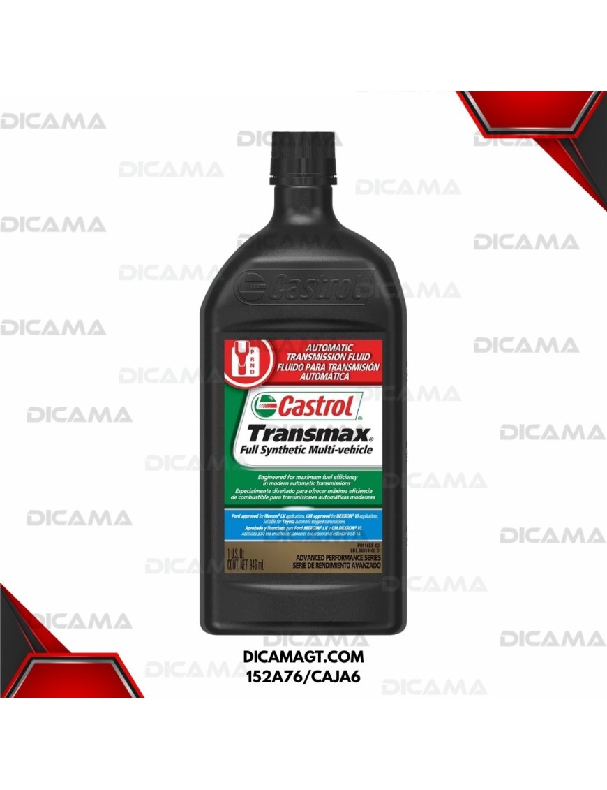 ACEITE LITRO ATF MULTI VEHICULO FULL SYNTHEC CASTROL 152A76/CAJA6