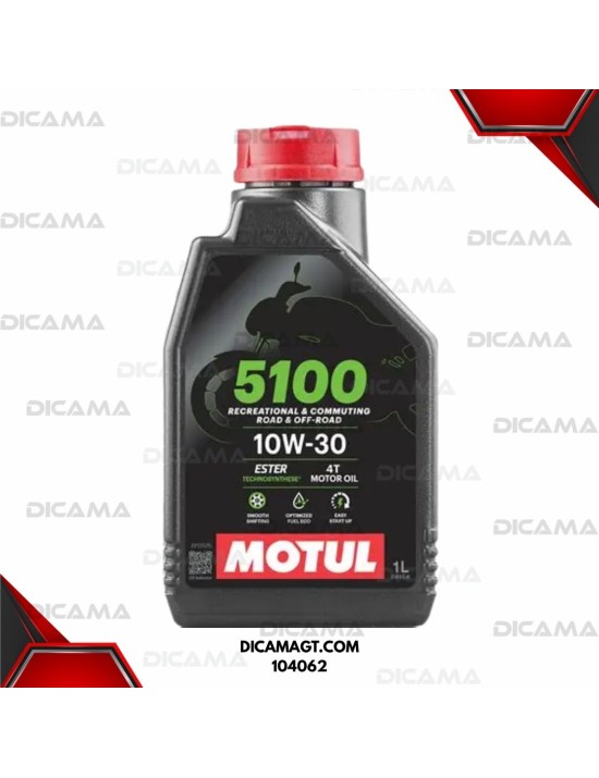 ACEITE LITRO 10W30 4T 5100 MOTUL 104062