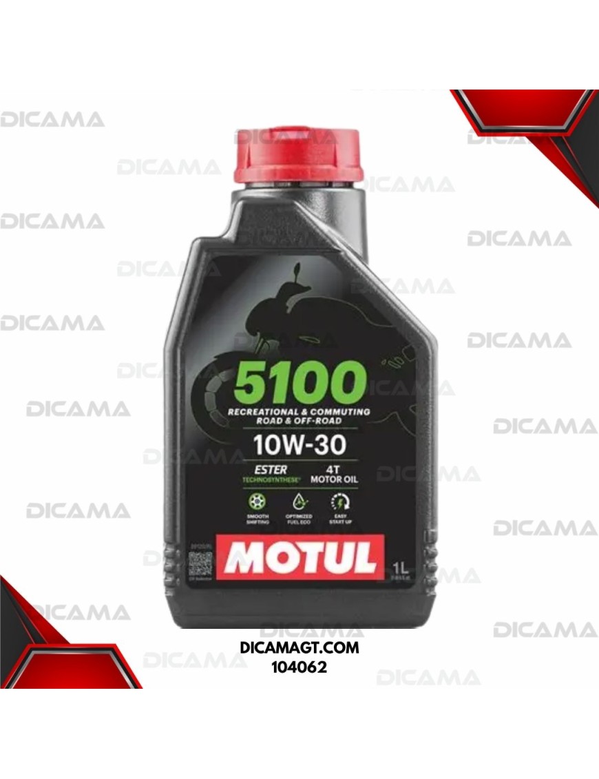 ACEITE LITRO 10W30 4T 5100 MOTUL 104062