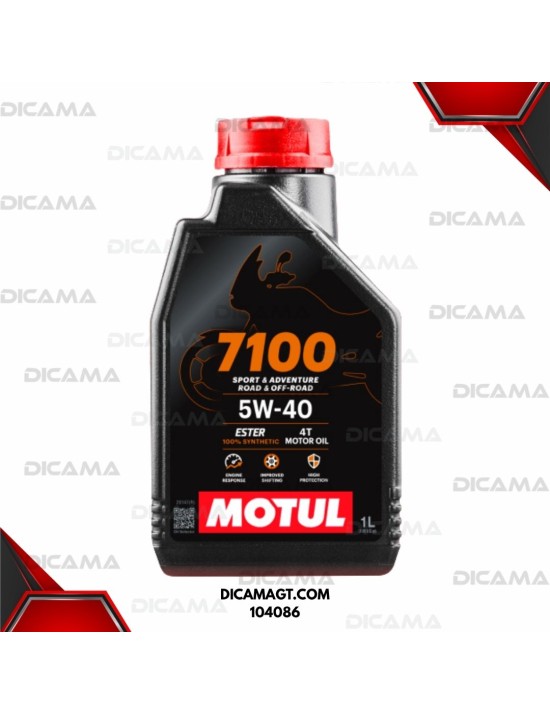 ACEITE LITRO 5W40 4T FULL SYNTEC 7100 MOTUL 104086