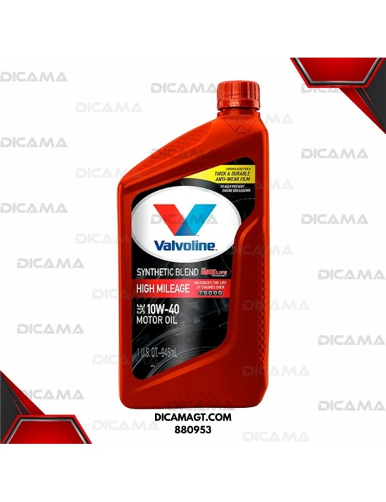 ACEITE LITRO 10W40 MAX LIFE SN/SM VALVOLINE 880953/CAJA6