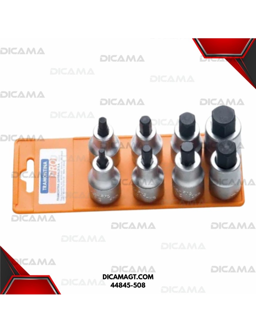 JUEGO DE COPAS 1/2 8PCS PUNTA HEXAGONAL 4MM-17MM TRAMONTINA 44845-508