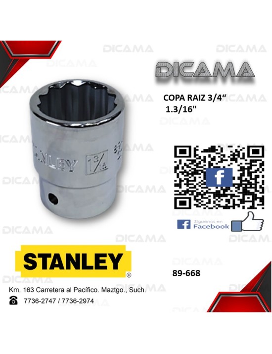 COPA RAIZ 3/4" 1.3/16"