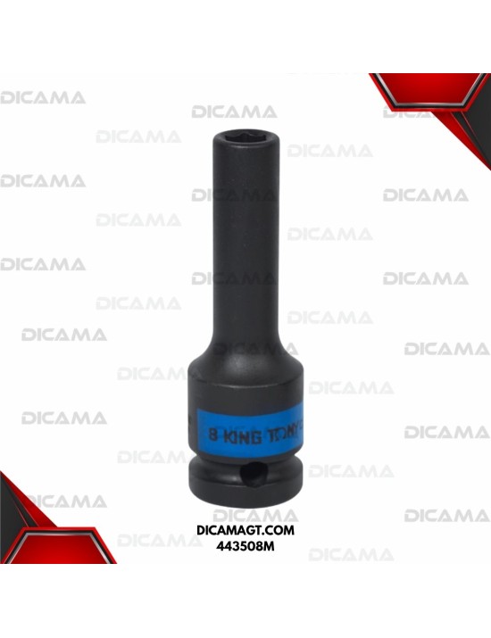 COPA RAIZ 1/2 8MM IMPACTO LARGA KING TONY 443508M