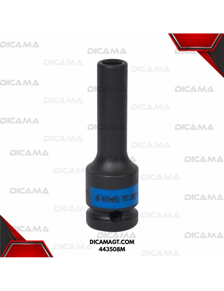 COPA RAIZ 1/2 8MM IMPACTO LARGA KING TONY 443508M
