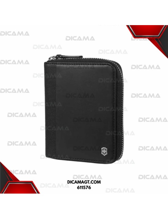 BILLETERA DE CUERO NEGRA ALTIUS ALOX CLUTCH WALLET RFID VICTORINOX 611576