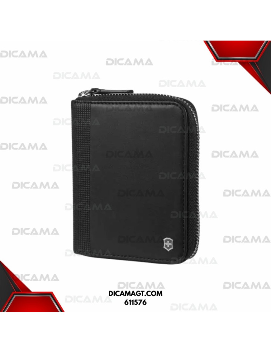 BILLETERA DE CUERO NEGRA ALTIUS ALOX CLUTCH WALLET RFID VICTORINOX 611576