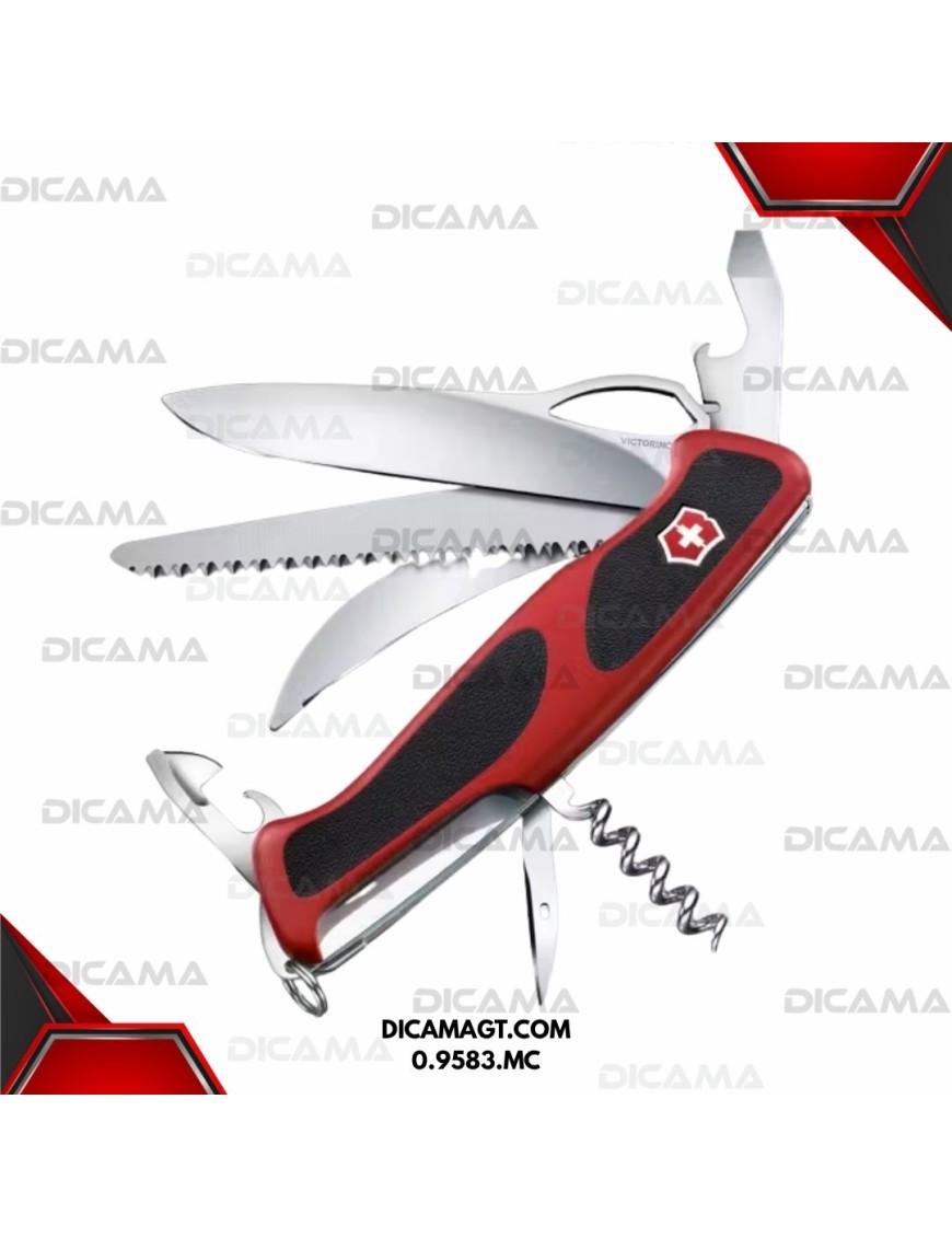 NAVAJA ROJA/NEGRA 130MM RANGER 57 M GRIP 10/1 VICTORINOX 0.9583.MC
