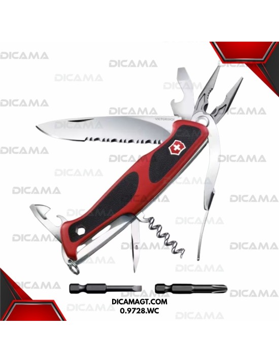 NAVAJA ROJA/NEGRA 130MM RANGERGRIP 174  6/1 VICTORINOX 0.9728.WC