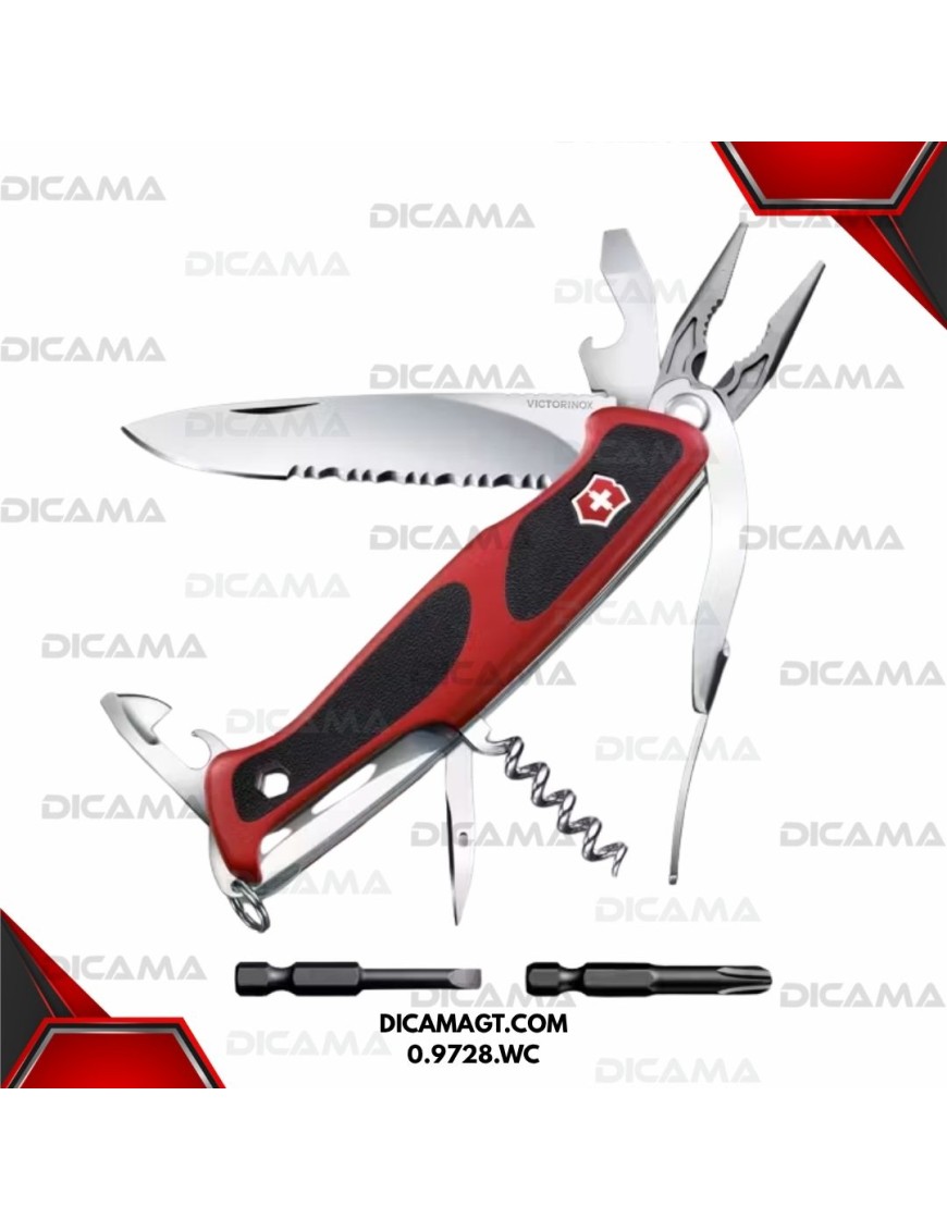 NAVAJA ROJA/NEGRA 130MM RANGERGRIP 174  6/1 VICTORINOX 0.9728.WC