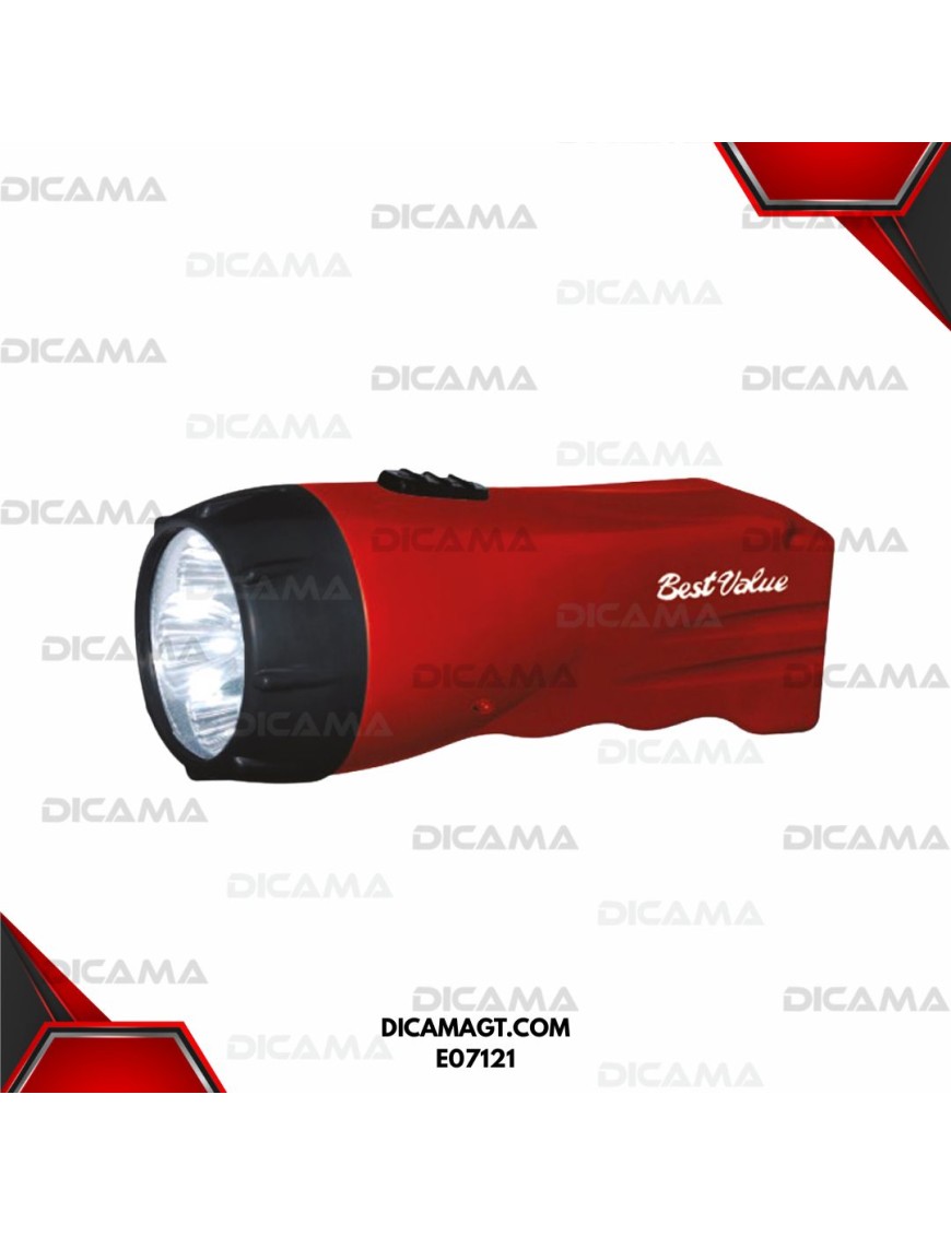 LINTERNA DE MANO LED  RECARGABLE 50 LM BEST VALUE E07121