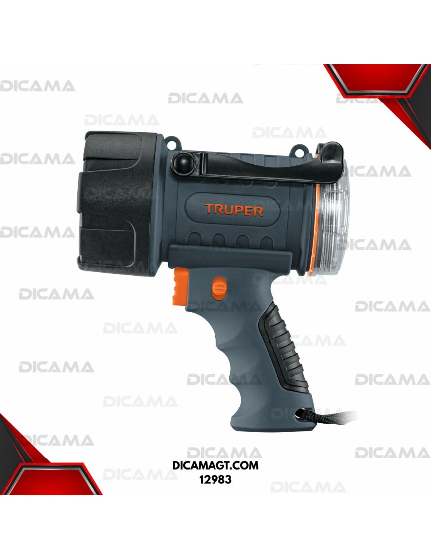 LINTERNA TIPO PISTOLA LED 300 LM RECARGABLE TRUPER 12983
